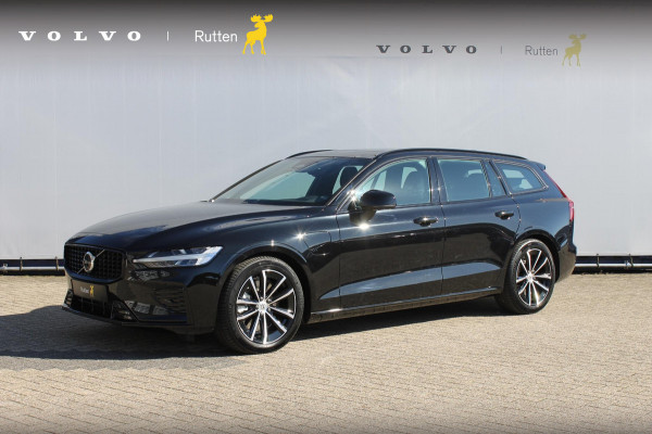 Volvo V60 T6 350PK Autm. Recharge AWD Plus Dark Panoramisch schuif-kanteldak / 18" lichtmetalen velgen / Semi elektrisch wegklapbare trekhaak / 360 graden rondom zichtcamera /