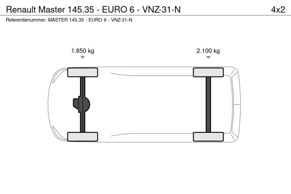 Renault Master 145.35 - EURO 6 - VNZ-31-N