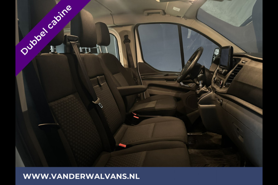 Ford Transit Custom 2.0 TDCI 130pk L2H1 Dubbele cabine Euro6 Airco | 6-Zits | Navigatie | LED Cruisecontrol, Parkeersensoren, Sidebars, Stoelverwarming