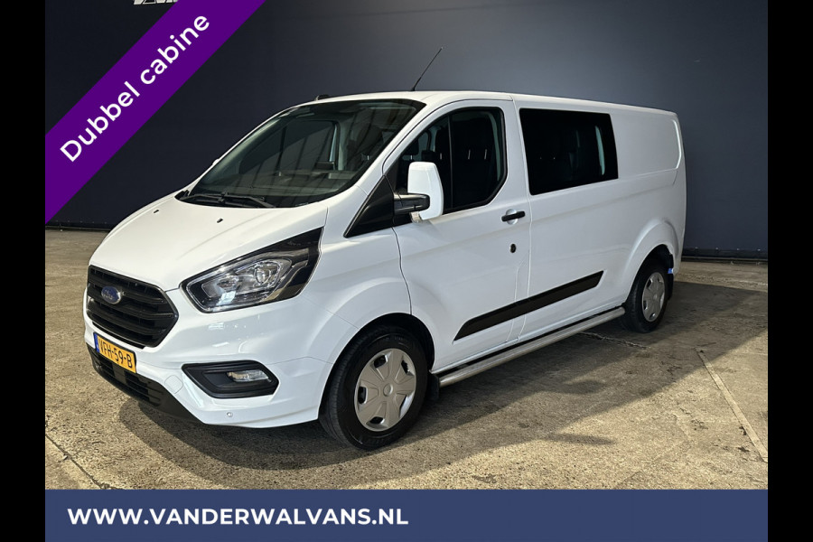 Ford Transit Custom 2.0 TDCI 130pk L2H1 Dubbele cabine Euro6 Airco | 6-Zits | Navigatie | LED Cruisecontrol, Parkeersensoren, Sidebars, Stoelverwarming