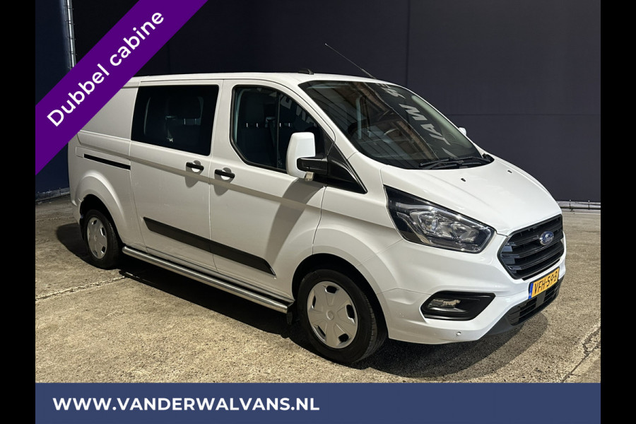 Ford Transit Custom 2.0 TDCI 130pk L2H1 Dubbele cabine Euro6 Airco | 6-Zits | Navigatie | LED Cruisecontrol, Parkeersensoren, Sidebars, Stoelverwarming