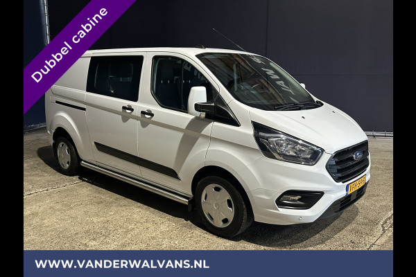 Ford Transit Custom 2.0 TDCI 130pk L2H1 Dubbele cabine Euro6 Airco | 6-Zits | Navigatie | LED Cruisecontrol, Parkeersensoren, Sidebars, Stoelverwarming