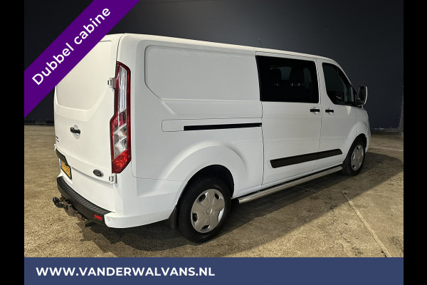 Ford Transit Custom 2.0 TDCI 130pk L2H1 Dubbele cabine Euro6 Airco | 6-Zits | Navigatie | LED Cruisecontrol, Parkeersensoren, Sidebars, Stoelverwarming