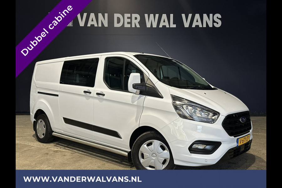 Ford Transit Custom 2.0 TDCI 130pk L2H1 Dubbele cabine Euro6 Airco | 6-Zits | Navigatie | 2800kg Trekhaak Camera, LED, Cruisecontrol, Parkeersensoren, Stoelverwarming, Sidebars