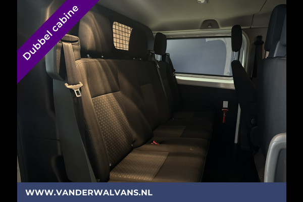 Ford Transit Custom 2.0 TDCI 130pk L2H1 Dubbele cabine Euro6 Airco | 6-Zits | Navigatie | 2800kg Trekhaak Camera, LED, Cruisecontrol, Parkeersensoren, Stoelverwarming, Sidebars