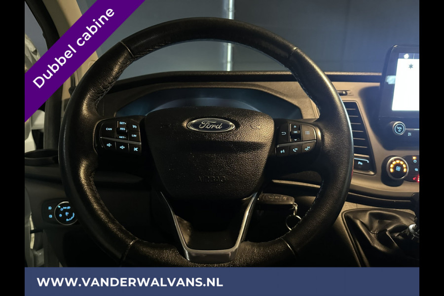 Ford Transit Custom 2.0 TDCI 130pk L2H1 Dubbele cabine Euro6 Airco | 6-Zits | Navigatie | 2800kg Trekhaak Camera, LED, Cruisecontrol, Parkeersensoren, Stoelverwarming, Sidebars