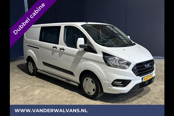 Ford Transit Custom 2.0 TDCI 130pk L2H1 Dubbele cabine Euro6 Airco | 6-Zits | Navigatie | 2800kg Trekhaak Camera, LED, Cruisecontrol, Parkeersensoren, Stoelverwarming, Sidebars