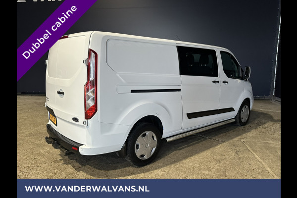 Ford Transit Custom 2.0 TDCI 130pk L2H1 Dubbele cabine Euro6 Airco | 6-Zits | Navigatie | 2800kg Trekhaak Camera, LED, Cruisecontrol, Parkeersensoren, Stoelverwarming, Sidebars