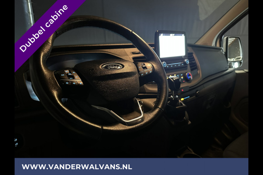 Ford Transit Custom 2.0 TDCI 130pk L2H1 Dubbele cabine Euro6 Airco | 6-Zits | Navigatie | 2800kg Trekhaak Camera, LED, Cruisecontrol, Parkeersensoren, Stoelverwarming, Sidebars