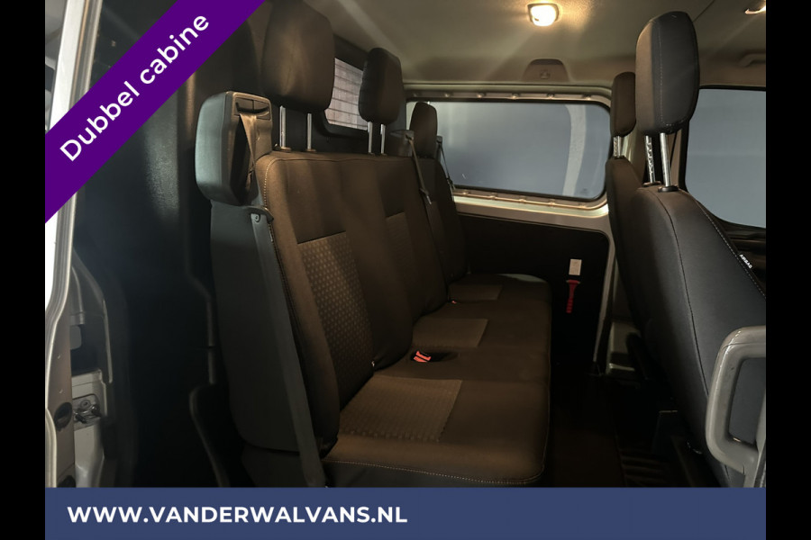 Ford Transit Custom 2.0 TDCI 130pk L2H1 Dubbele Cabine Euro6 Airco | Navigatie | Camera | 2800kg Trekhaak LED, Cruisecontrol, Parkeersensoren, Stoelverwarming, Verwarmde voorruit, 5-Zits