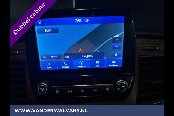 Ford Transit Custom 2.0 TDCI 130pk L2H1 Dubbele Cabine Euro6 Airco | Navigatie | Camera | 2800kg Trekhaak LED, Cruisecontrol, Parkeersensoren, Stoelverwarming, Verwarmde voorruit, 5-Zits