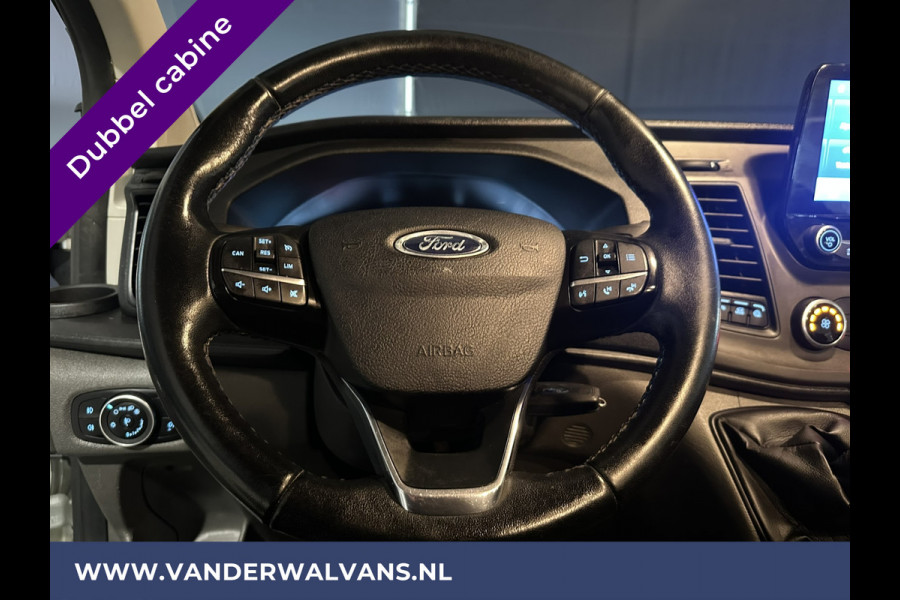 Ford Transit Custom 2.0 TDCI 130pk L2H1 Dubbele Cabine Euro6 Airco | Navigatie | Camera | 2800kg Trekhaak LED, Cruisecontrol, Parkeersensoren, Stoelverwarming, Verwarmde voorruit, 5-Zits