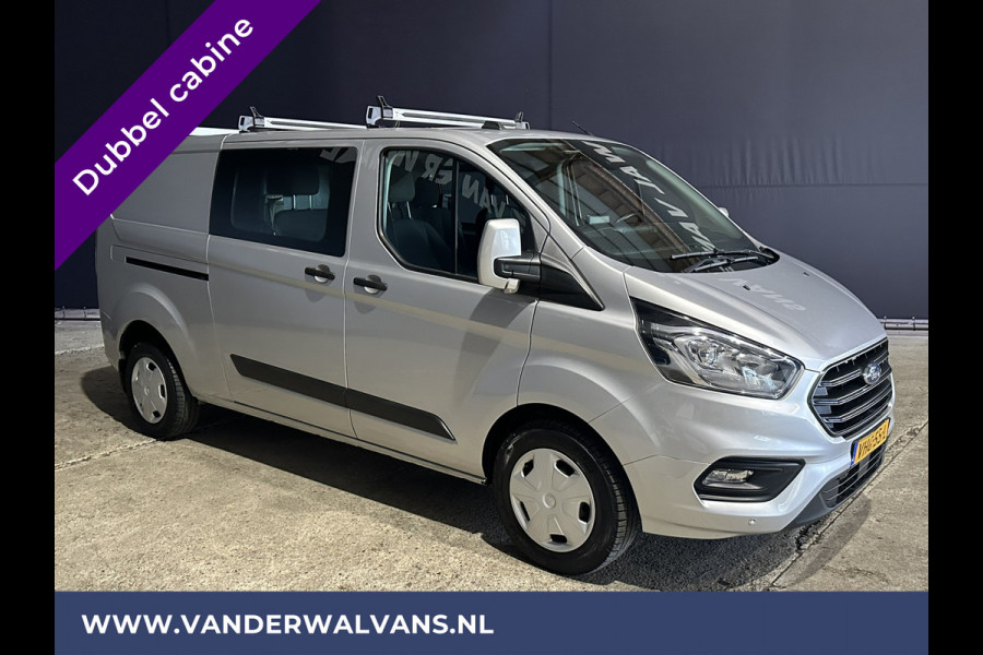 Ford Transit Custom 2.0 TDCI 130pk L2H1 Dubbele Cabine Euro6 Airco | Navigatie | Camera | 2800kg Trekhaak LED, Cruisecontrol, Parkeersensoren, Stoelverwarming, Verwarmde voorruit, 5-Zits