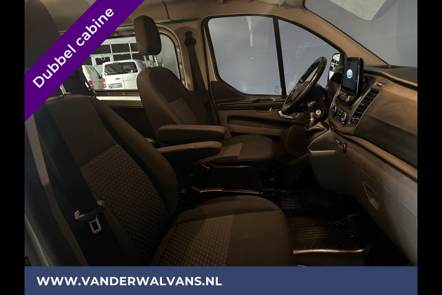 Ford Transit Custom 2.0 TDCI 130pk L2H1 Dubbele Cabine Euro6 Airco | Navigatie | Camera | 2800kg Trekhaak LED, Cruisecontrol, Parkeersensoren, Stoelverwarming, Verwarmde voorruit, 5-Zits