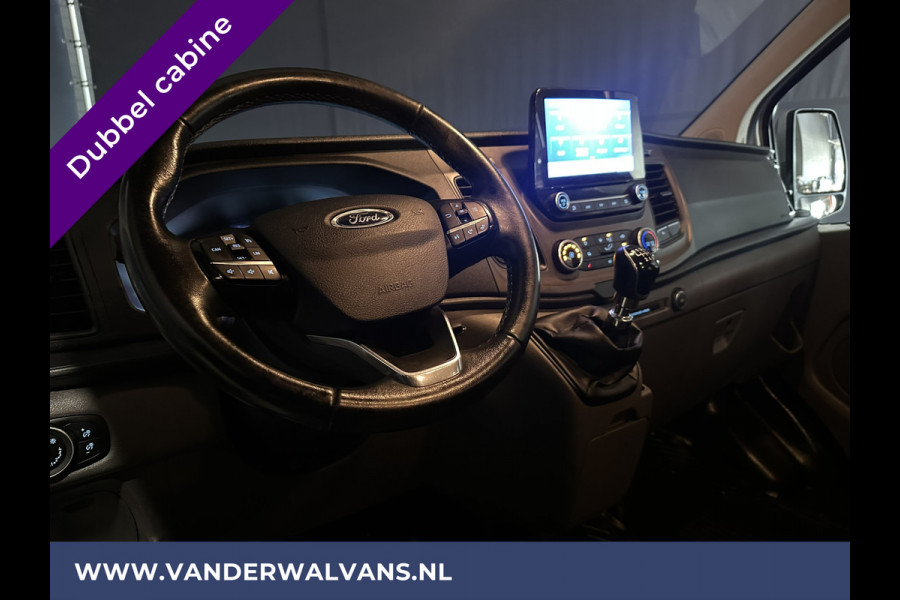 Ford Transit Custom 2.0 TDCI 130pk L2H1 Dubbele Cabine Euro6 Airco | Navigatie | Camera | 2800kg Trekhaak LED, Cruisecontrol, Parkeersensoren, Stoelverwarming, Verwarmde voorruit, 5-Zits