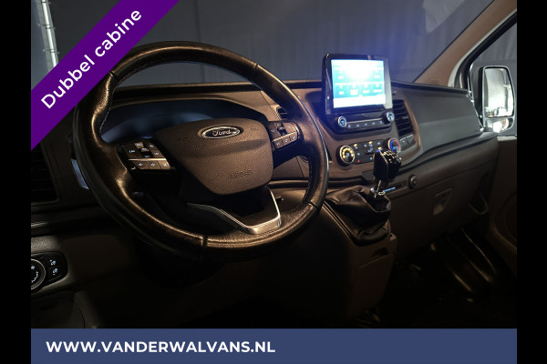 Ford Transit Custom 2.0 TDCI 130pk L2H1 Dubbele Cabine Euro6 Airco | Navigatie | Camera | 2800kg Trekhaak LED, Cruisecontrol, Parkeersensoren, Stoelverwarming, Verwarmde voorruit, 5-Zits