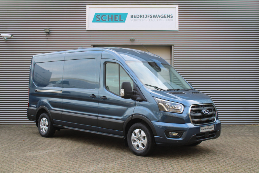 Ford Transit 350 2.0 TDCI L3H2 Limited 165pk - Adaptive Cruise - Luchtvering - Blind Spot - 360 camera - Navigatie - Stoelverwarming - Trekha