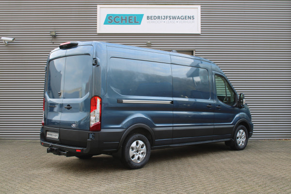 Ford Transit 350 2.0 TDCI L3H2 Limited 165pk - Adaptive Cruise - Luchtvering - Blind Spot - 360 camera - Navigatie - Stoelverwarming - Trekha