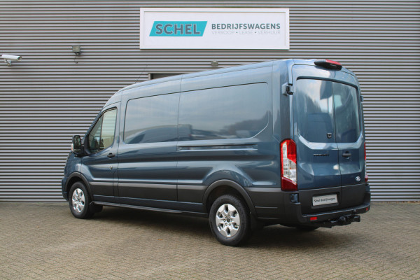 Ford Transit 350 2.0 TDCI L3H2 Limited 165pk - Adaptive Cruise - Luchtvering - Blind Spot - 360 camera - Navigatie - Stoelverwarming - Trekha