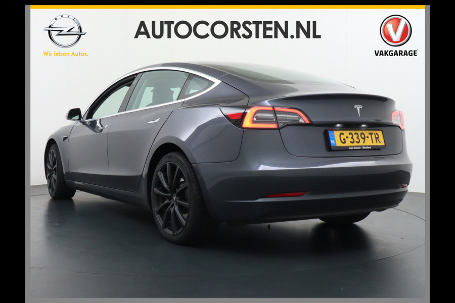 Tesla Model 3 SR+ 60kWh 325PK 19"Lmv AutoPilot Premium-Luidsprekers Leder PanoDak Adaptive Cruise Camera's Elektr.-Stuur+Stoelen+Spiegels+Gehe Ecc Navigatiesysteem Full Map LED Comfortstoelen ACC Ecc DAB Voorverwarmen interieur via App Keyless One-Pedal-Drive Origineel Nederlandse auto, 1e eigenaar