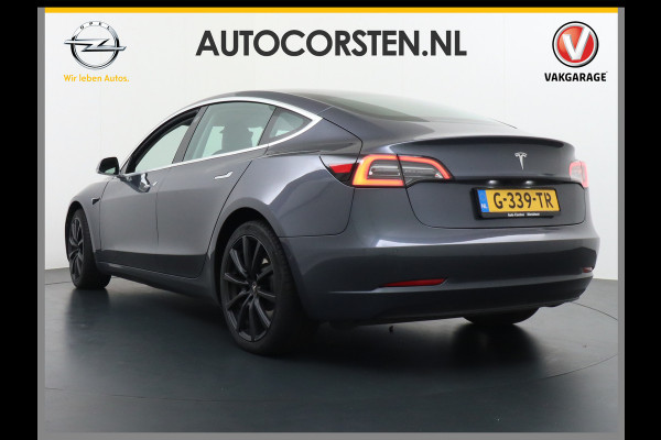 Tesla Model 3 SR+ 60kWh 325PK 19"Lmv AutoPilot Premium-Luidsprekers Leder PanoDak Adaptive Cruise Camera's Elektr.-Stuur+Stoelen+Spiegels+Gehe Ecc Navigatiesysteem Full Map LED Comfortstoelen ACC Ecc DAB Voorverwarmen interieur via App Keyless One-Pedal-Drive Origineel Nederlandse auto, 1e eigenaar