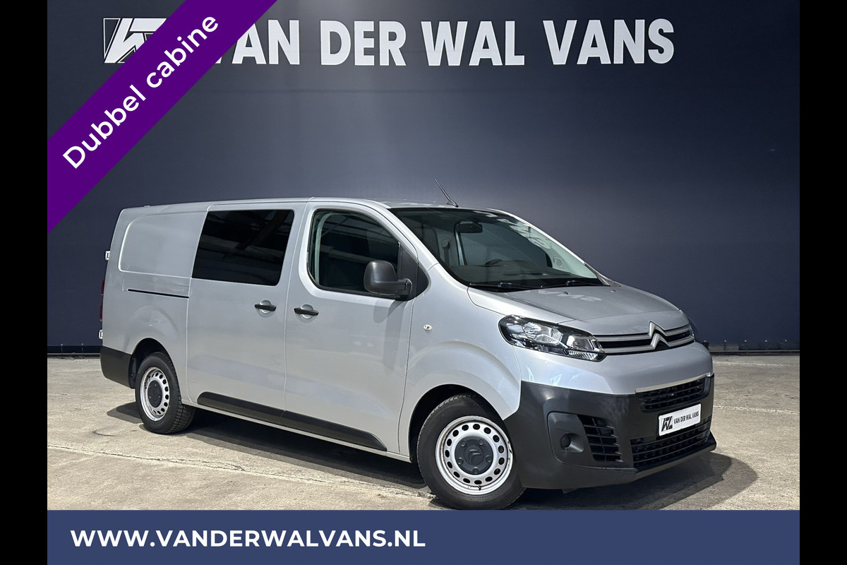 Citroën Jumpy 2.0 BlueHDI **MARGE, GEEN BTW** 123pk L3H1 XL Dubbel cabine Euro6 Airco | Navigatie Cruisecontrol, Apple Carplay, Trekhaak, Parkeersensoren, 5-Zits