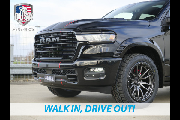 Dodge Ram 1500 | Laramie | Night Edition | 3.0L I6 Hurricane | Crew Cab | 4X4 | INCL BPM-VOORDEEL | Niveau regeling | 14,4-inch Touchscreen | Passenger Display | Getoonde accessoires zijn verkrijgbaar tegen meerprijs