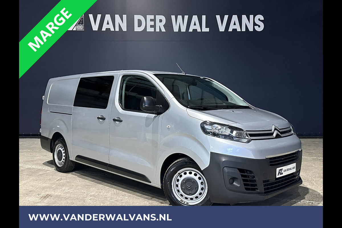 Citroën Jumpy 2.0 BlueHDI **MARGE, GEEN BTW** 123pk L3H1 XL Dubbel cabine Euro6 Airco | Navigatie Cruisecontrol, Apple Carplay, Trekhaak, Parkeersensoren, 5-Zits