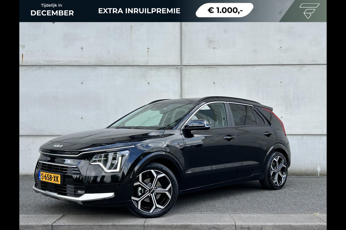 Kia Niro 1.6 GDi Hybrid ExecutiveLine Automaat | Schuif-/Kanteldak | Leder | Harman/Kardon | 18” Velgen | Stoelverkoeling | Camera | Navi | Stuur-/Stoelverwarming | Clima | Key-Less | Apple CarPlay/Android Auto | PDC | Cruise | LED |