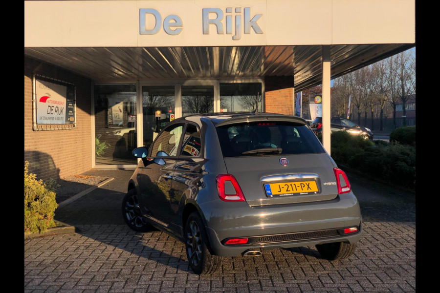 Fiat 500 1.0 Hybrid Rockstar | Pano, Carplay/Android, Half leder, PDC, Cruise, Airco, DAB | Dealeronderhouden | NAP |