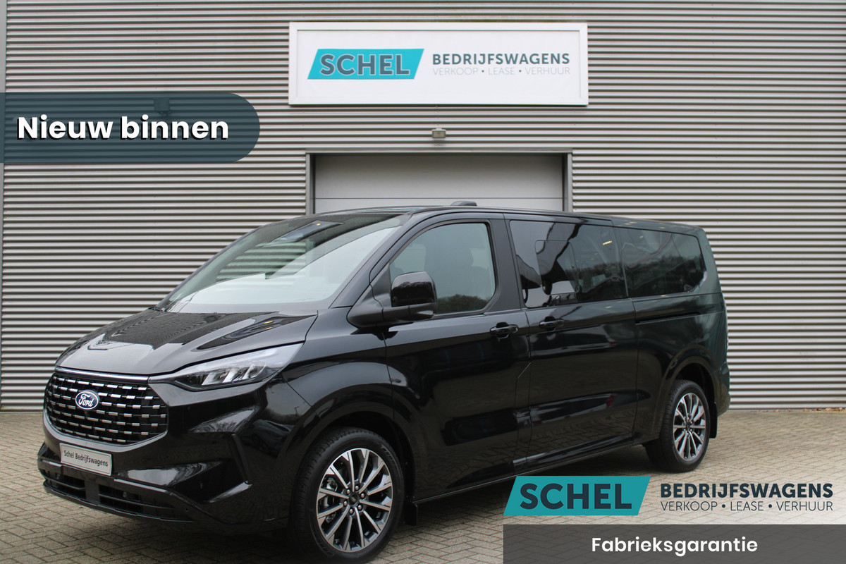 Ford Tourneo Custom 320 2.0 TDCI L2H1 Titanium X DC 170pk - Adaptive Cruise - LED - Blind Spot - Leder - Navigatie - 360 Camera - Trekhaak -