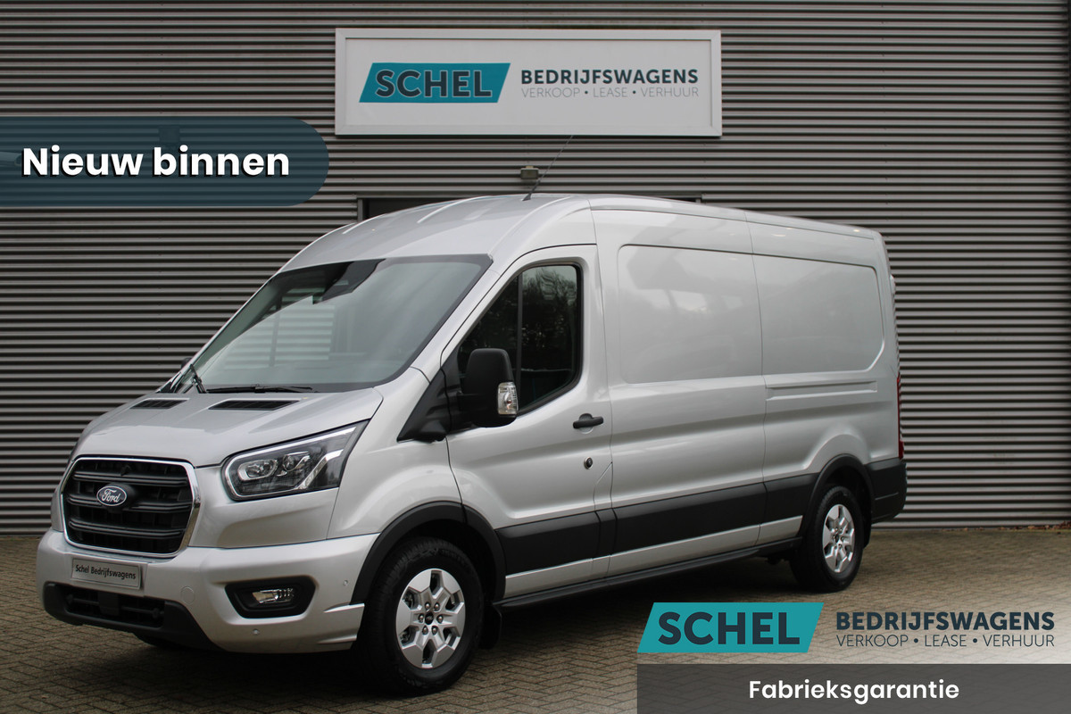 Ford Transit 350 2.0 TDCI L3H2 Limited 165pk - Adaptive Cruise - Luchtvering - Blind Spot - 360 camera - Navigatie - Stoelverwarming - Trekha