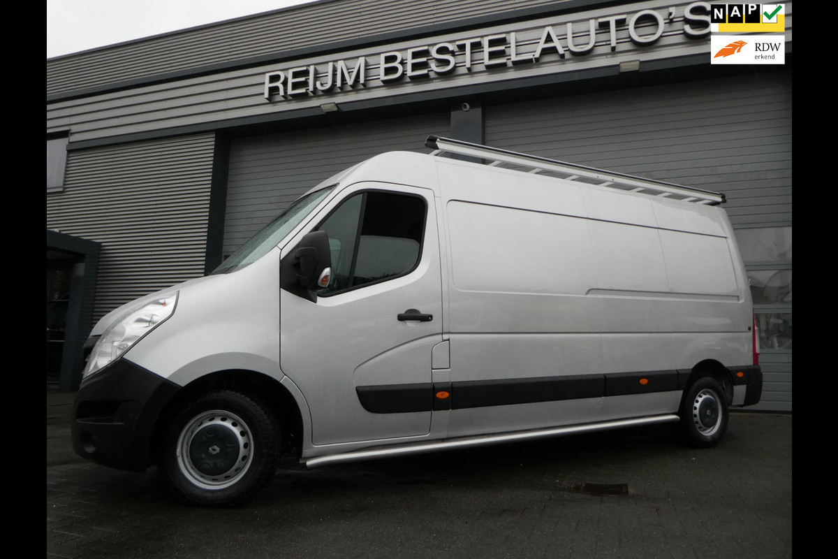 Renault Master T35 2.3 dCi L3 H2, Euro 6, Airco, 3-Zits, Trekhaak, PDC, Cruisecontrol.