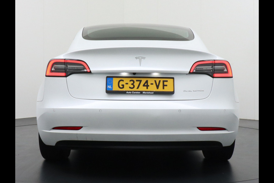 Tesla Model 3 Long Range 75 kWh 463PK FSD -vb 18" Premium-Audio 4wd AutoPilot Pano.dak Camera Leer Adaptive-Cruise+Stop&Go  PDC-A+Voor Wifi Ec Veel grip door AWD vierwielaandrijving. Origineel Nederlandse auto ! grootste accu ! tot 16,5 kwh thuis laden, 120kw/h snelladen per uur !