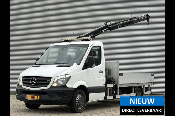 Mercedes-Benz Sprinter 516 NGT Openlaadbak met kraan CNG Automaat