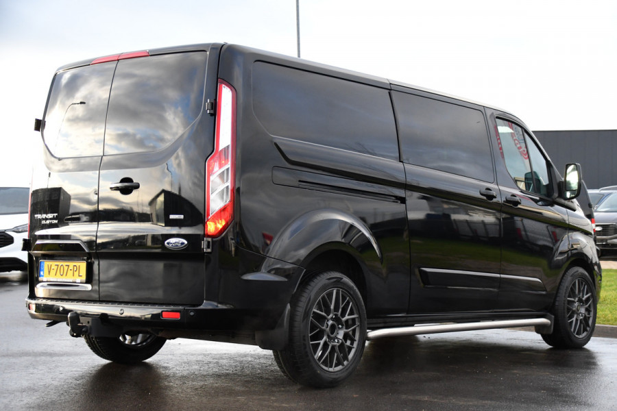 Ford Transit Custom 300 2.0 TDCI L2H1 Black Edition DC Limited Camera, Cruise, Carplay, Automaat, Sensoren, 130PK, Multimedia, Stoelverwarming, 2 x Schuifdeur, UNIEK!