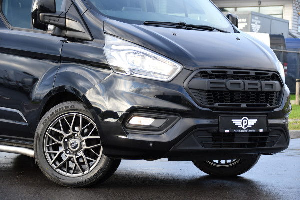 Ford Transit Custom 300 2.0 TDCI L2H1 Black Edition DC Limited Camera, Cruise, Carplay, Automaat, Sensoren, 130PK, Multimedia, Stoelverwarming, 2 x Schuifdeur, UNIEK!