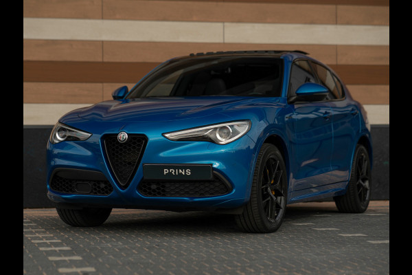 Alfa Romeo Stelvio 2.0T 280pk AWD Veloce | MY21 | Pano-dak | Adapt. cruise | Carplay | 20 inch | Blu Misano | Camera