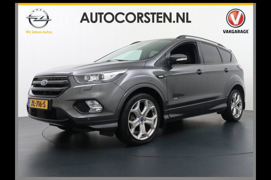 Ford Kuga ST-Line 2.0D 150PK Aut. 4x4 Apple Carplay Android Auto Ecc Navi Bluetooth Stuur-Stoel-Raam Verwarming Pdc Camera Adaptieve-Cruis Gelaagd Glas Active City Stop Ford Sync 3 Autom.-Inparkeren Lmv Dimmende Spiegel Elec.Ramen en Spiegels+Inklpb. Isofix Euro 6