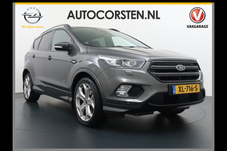 Ford Kuga ST-Line 2.0D 150PK Aut. 4x4 Apple Carplay Android Auto Ecc Navi Bluetooth Stuur-Stoel-Raam Verwarming Pdc Camera Adaptieve-Cruis Gelaagd Glas Active City Stop Ford Sync 3 Autom.-Inparkeren Lmv Dimmende Spiegel Elec.Ramen en Spiegels+Inklpb. Isofix Euro 6