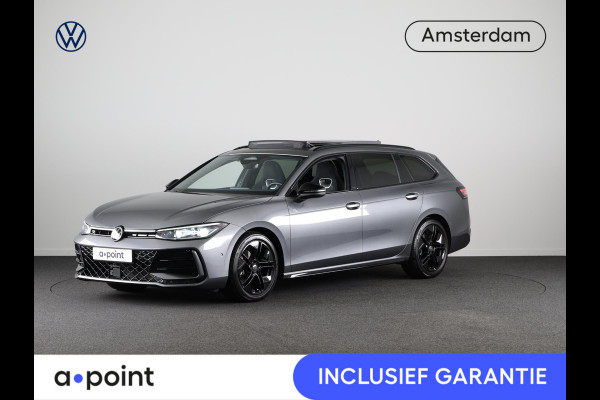 Volkswagen Passat Variant 1.5 eTSI R-Line Business 150 pk Automaat (DSG) | Verlengde garantie | Blackstyle | Panoramadak | Elektr. trekhaak | Parkeersensoren (Park assist) | Achteruitrijcamera |