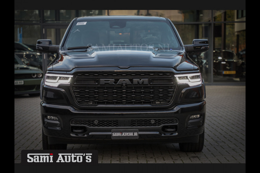 Dodge Ram 1500 LIMITED NIGHT H.O 540PK 706 Nm 2025 | XB9 | MASSAGE | BOM VOL | CREW CAB | DUBBELE CABINE | GRIJSKENTEKEN | €99950,- EXCL BTW | VOORRAAD NR 2300 - 7689