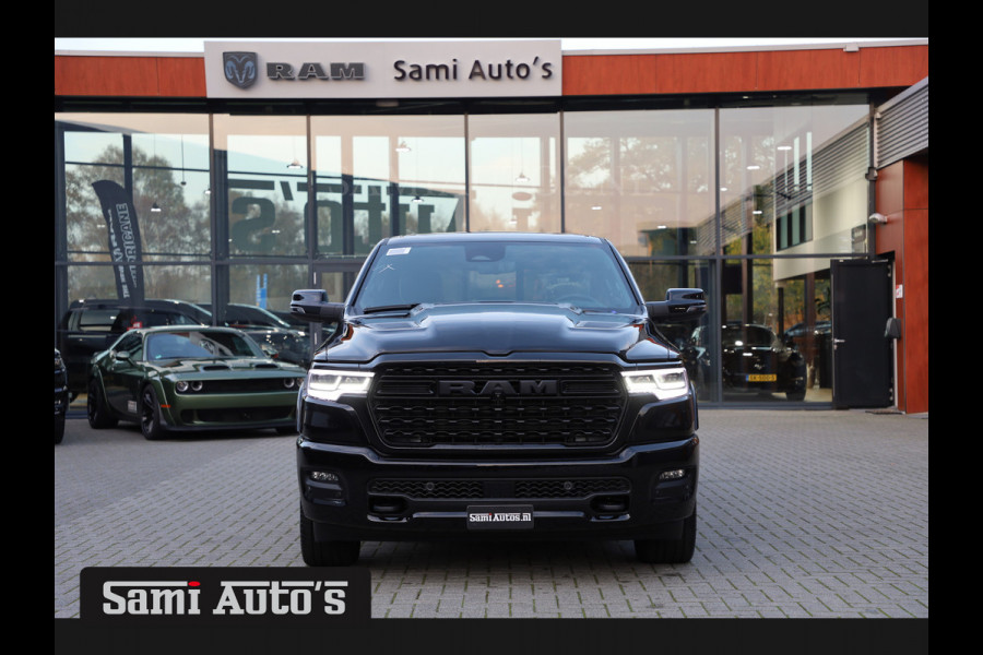 Dodge Ram 1500 LIMITED NIGHT H.O 540PK 706 Nm 2025 | XB9 | MASSAGE | BOM VOL | CREW CAB | DUBBELE CABINE | GRIJSKENTEKEN | €99950,- EXCL BTW | VOORRAAD NR 2300 - 7689