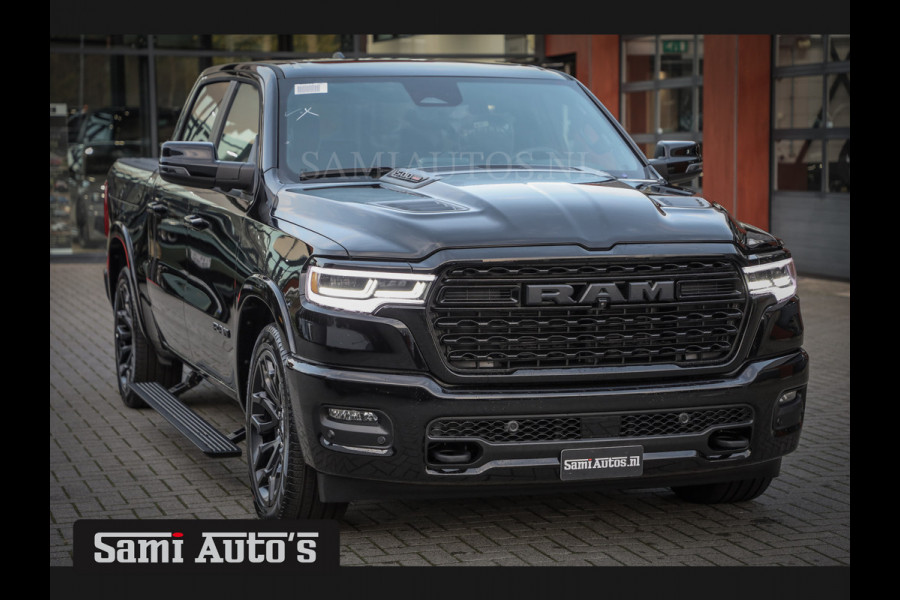 Dodge Ram 1500 LIMITED NIGHT H.O 540PK 706 Nm 2025 | XB9 | MASSAGE | BOM VOL | CREW CAB | DUBBELE CABINE | GRIJSKENTEKEN | €99950,- EXCL BTW | VOORRAAD NR 2293 - 7688