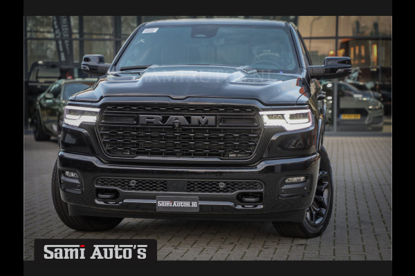 Dodge Ram 1500 LIMITED NIGHT H.O 540PK 706 Nm 2025 | XB9 | MASSAGE | BOM VOL | CREW CAB | DUBBELE CABINE | GRIJSKENTEKEN | €99950,- EXCL BTW | VOORRAAD NR 2293 - 7688