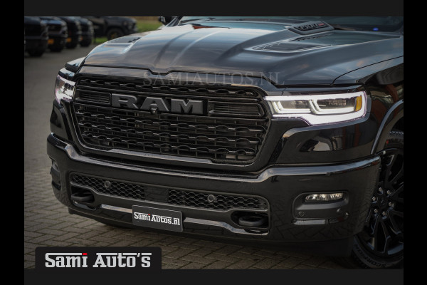 Dodge Ram 1500 LIMITED NIGHT H.O 540PK 706 Nm 2025 | XB9 | MASSAGE | BOM VOL | CREW CAB | DUBBELE CABINE | GRIJSKENTEKEN | €99950,- EXCL BTW | VOORRAAD NR 2293 - 7688