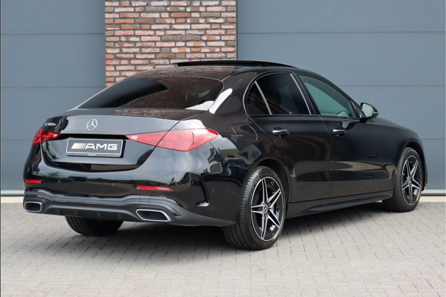 Mercedes-Benz C-Klasse 300 e AMG Line Premium+ Aut9 | Panoramadak | Memory | Digital Light | Head-up | Leder | Keyless Go | Nightpakket | Surround Camera | Augmented Reality |