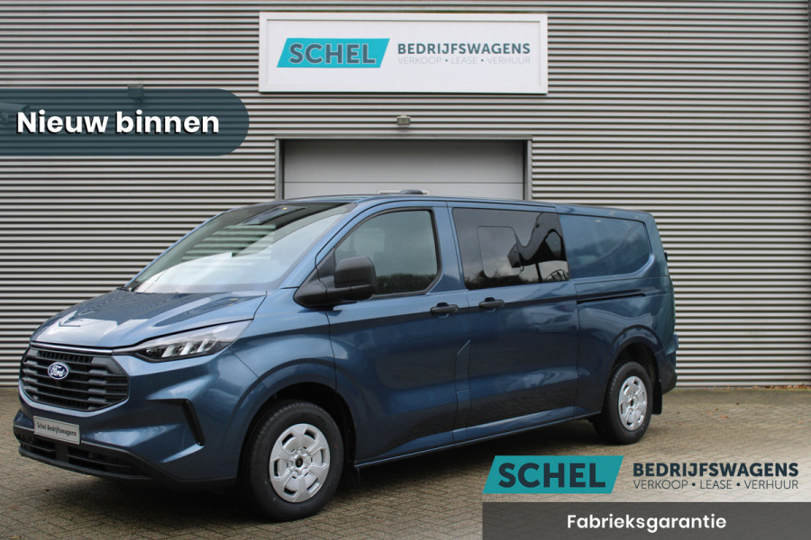 Ford Transit Custom 320 2.0 TDCI L2H1 Trend DC 136pk - 2x Schuifdeur - Carplay - Android - Camera - Verwarmd stuur - Trekhaak - LED koplampen - Stoe