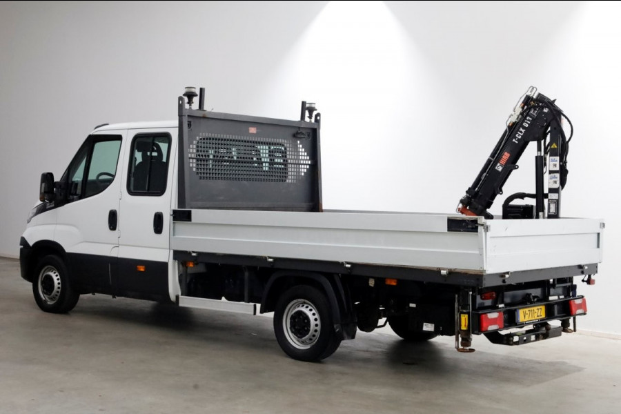 Iveco Daily 35S18 3.0 180pk HiMatic Automaat D.C. Open Laadbak + HIAB Kraan 06-2019