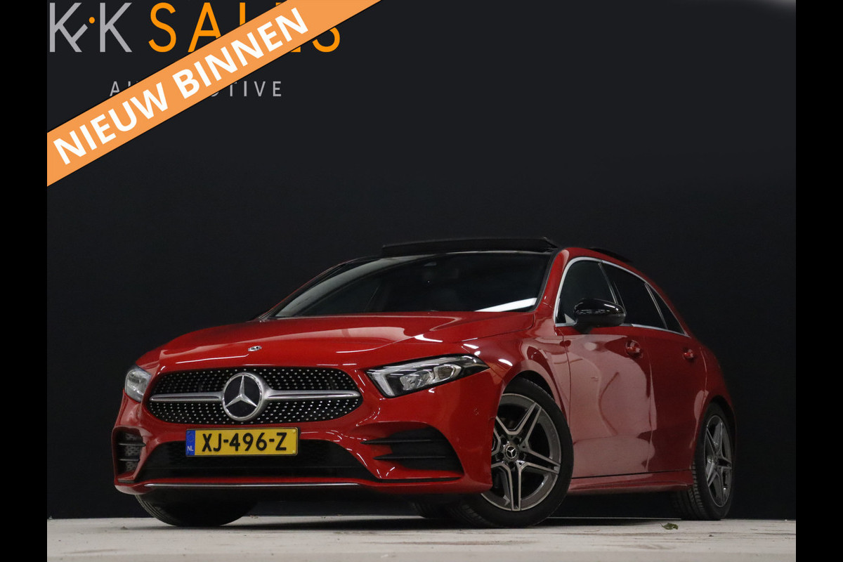 Mercedes-Benz A-Klasse 180 Business Solution AMG *EINDEJAARSAANBIEDING* [SFEERVERLICHTING, PANORAMADAK, ACHTERUITRIJCAMERA, ALCANTARA, STOELVERWARMING, NIEUWSTAAT]